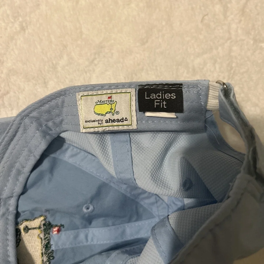 Masters Baby Blue Adjustable Golf Hat Embroidered Logo Cap